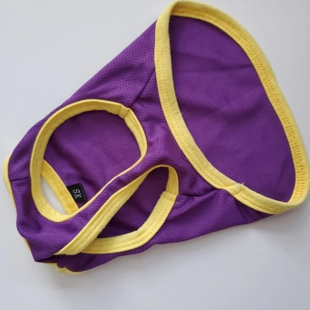 Small dog Basketball Lakers Jersey purple yellow 24